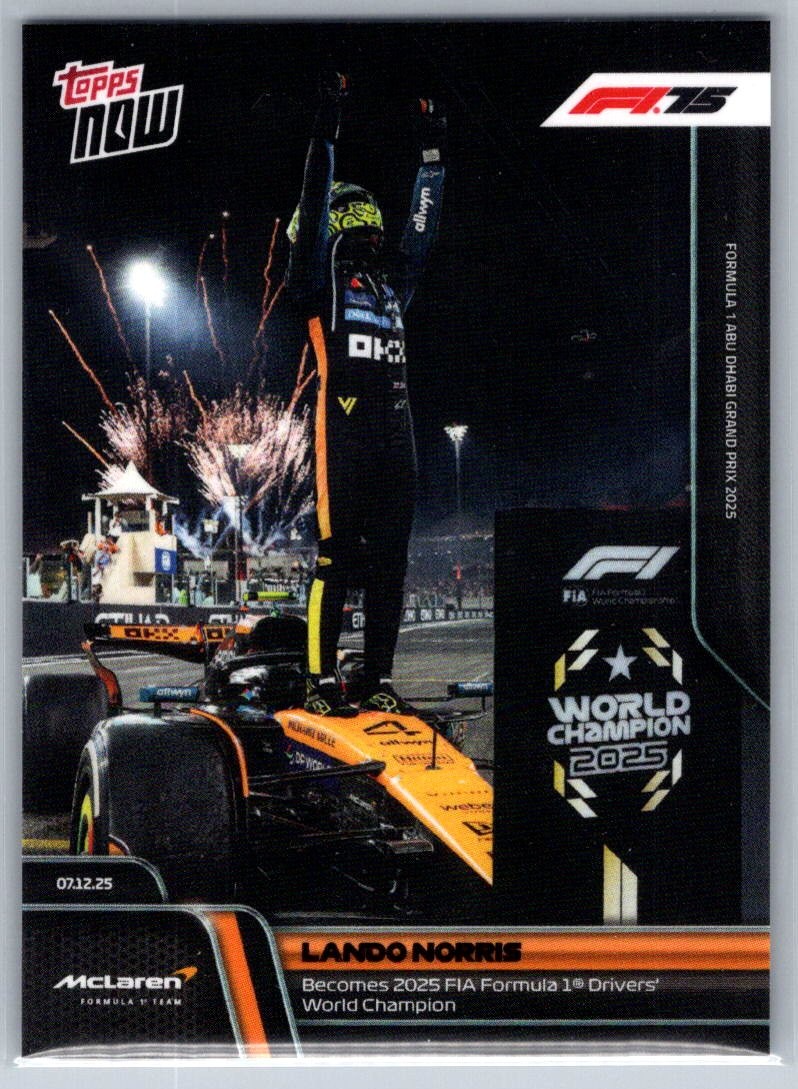 2025 Topps Now Formula 1 Lando Norris #086