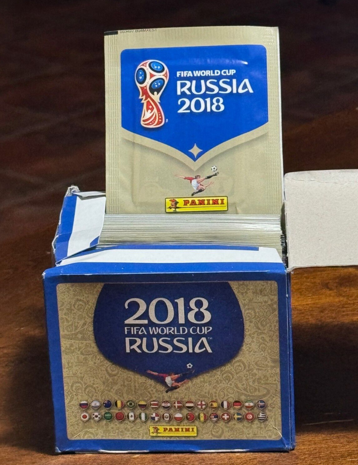 (1) Sealed Pack 2018 Russia Panini (5 Stickers) World Cup Cristiano Messi Mbappe