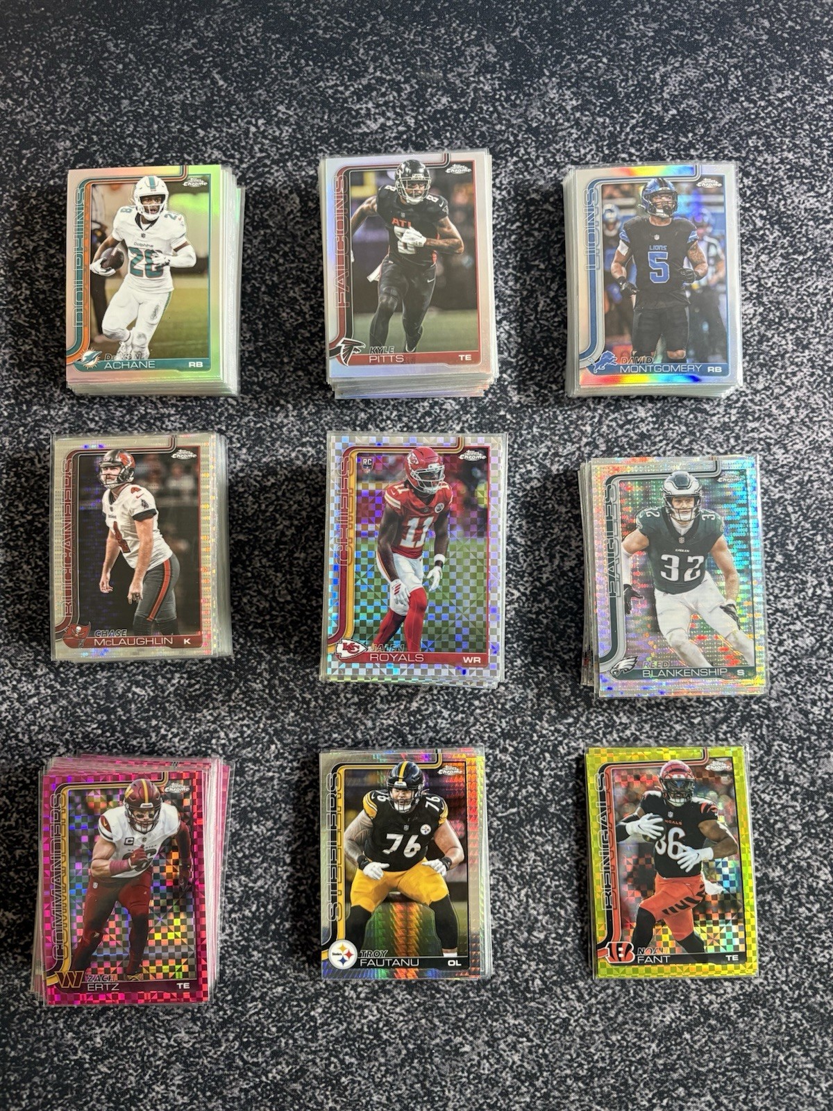 2025 Topps Chrome Football REFRACTORS, 6 CARD MINIMUM, 20% off, Free Ship !!