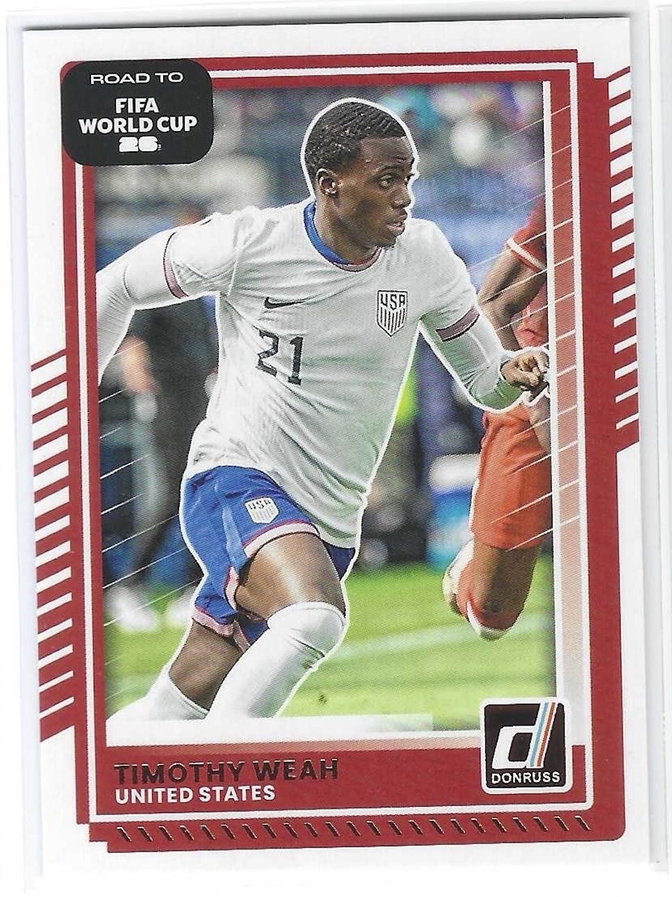 Timothy Weah 2025-26 Donruss Road to FIFA World Cup ’26 #21 United States