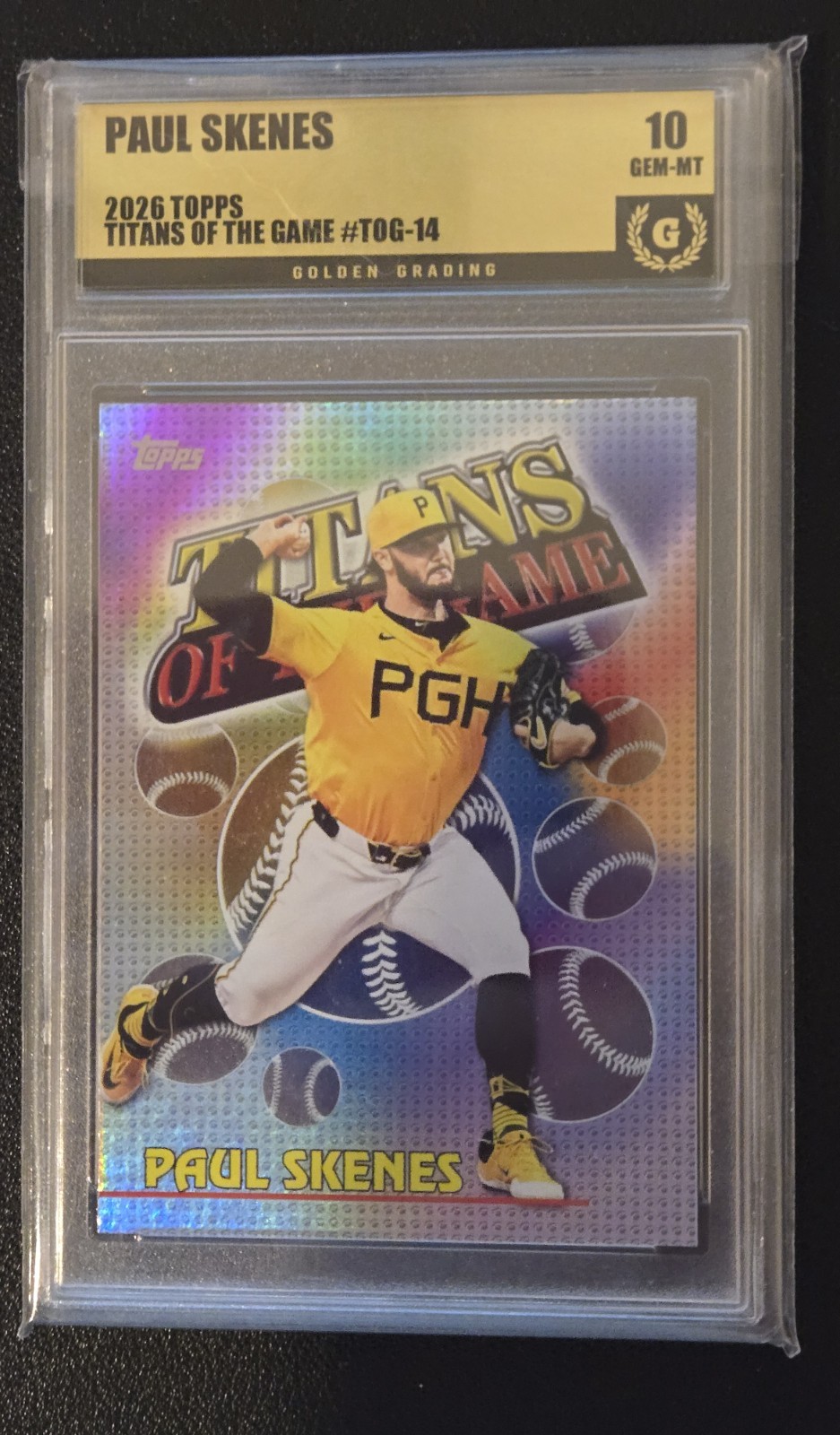 2026 Topps Series 1 PAUL SKENES Titans of the Game #TOG-14 Graded 10 Gem Mint