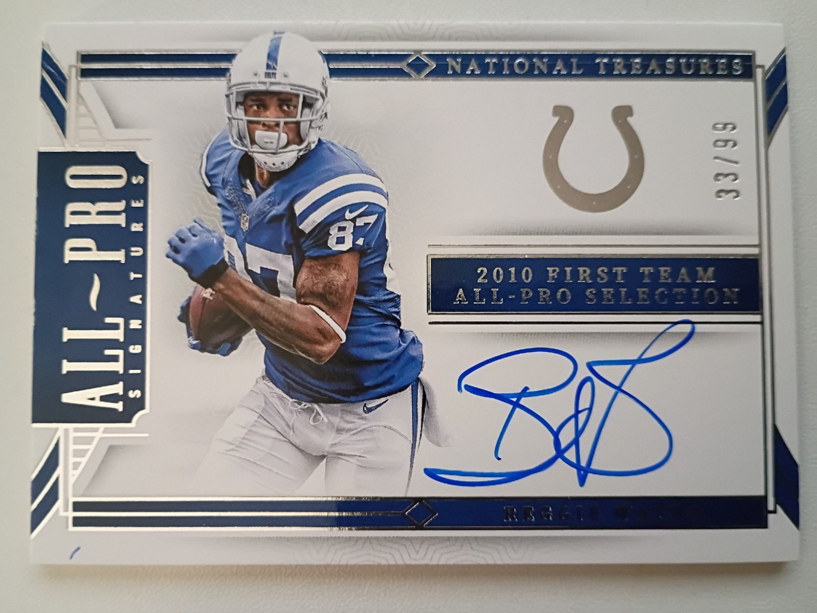 2023 Panini National Treasures All Pro Signatures /99 On Card Auto Reggie Wayne