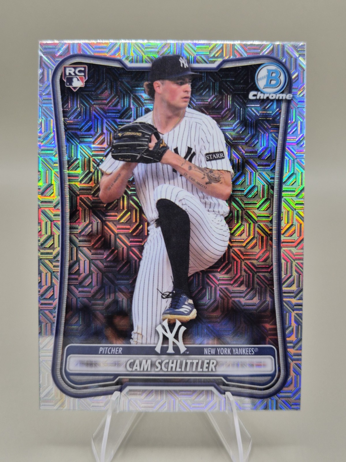 Topps 2026 Bowman Chrome Cam Schlittler Mojo Refractor RC Rookie Yankees BCP-166