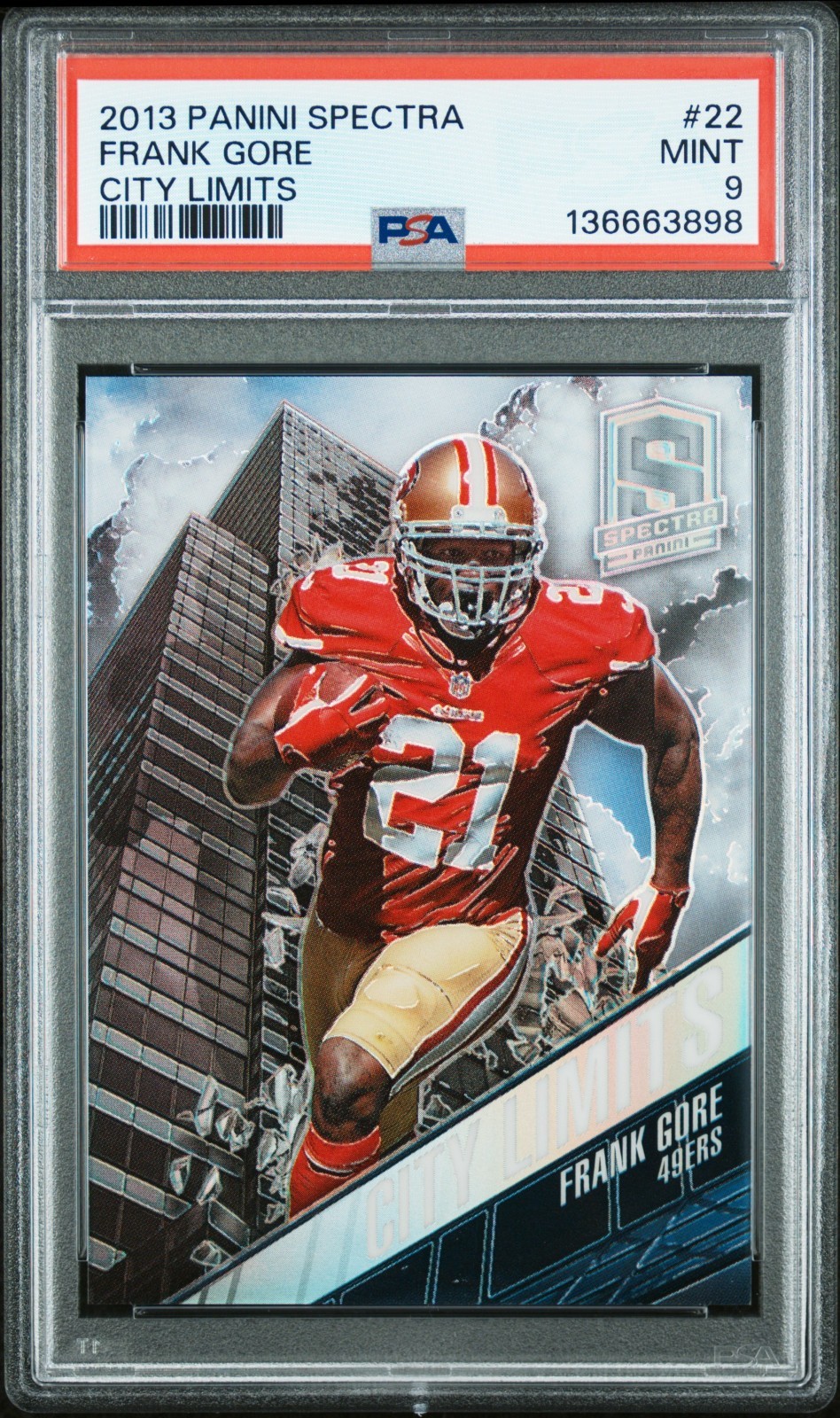 2013 Panini Spectra FRANK GORE City Limits /99 PSA 9 MINT – POP 1 None Higher