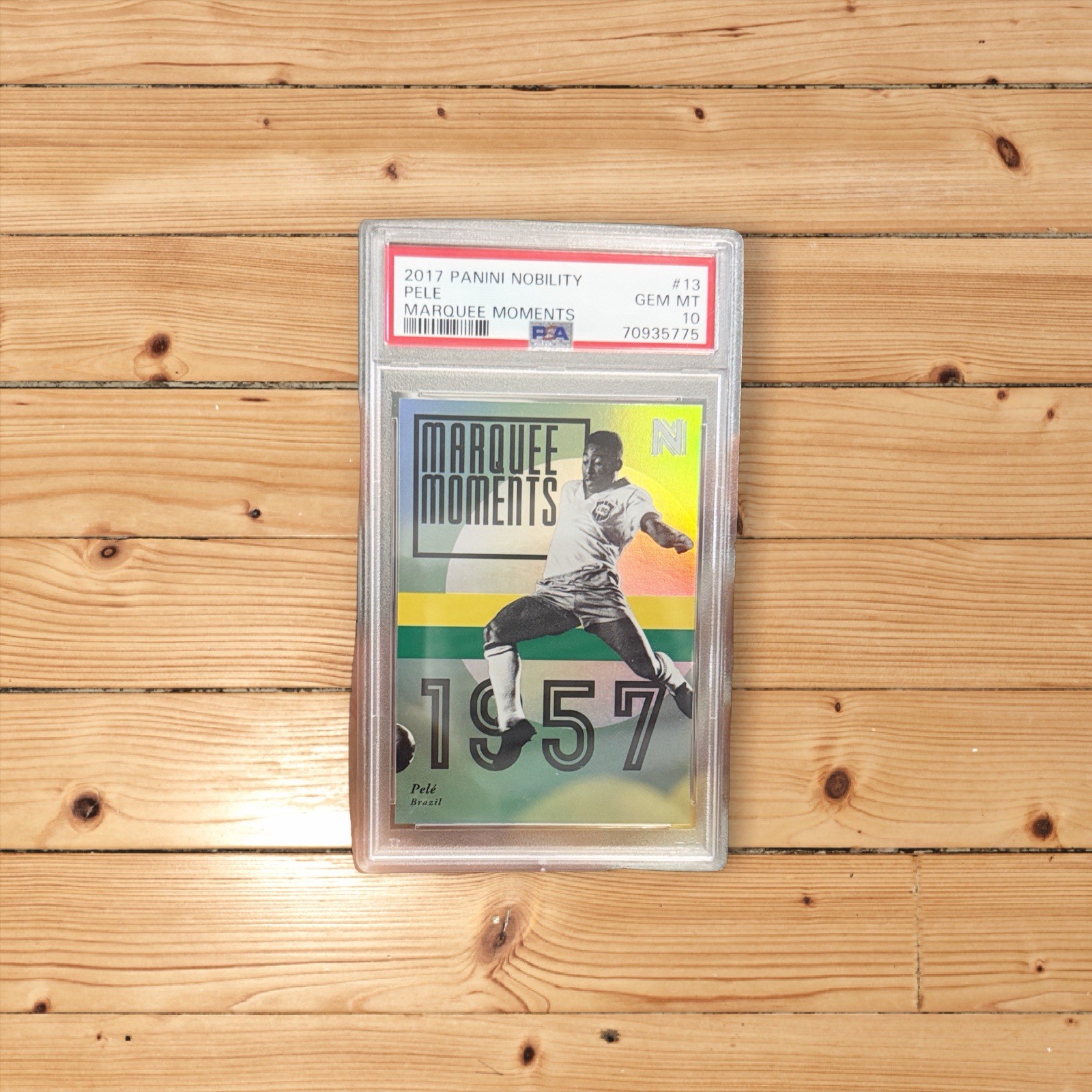 2017 Panini Nobility Pele Marquee Moments PSA 10 Gem Mint Soccer Brazil