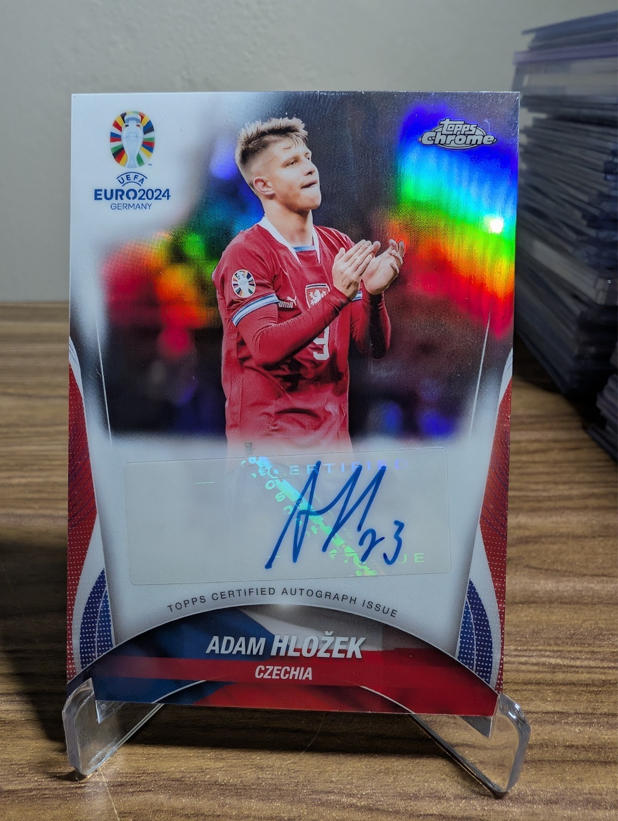 2024 Topps Chrome UEFA EURO #CA-AH Adam Hlozek Autograph Czechia